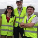 Photo of Hubert Schmitz with Ana Pueyo and Stephen Spratt at KenGen plant 2015